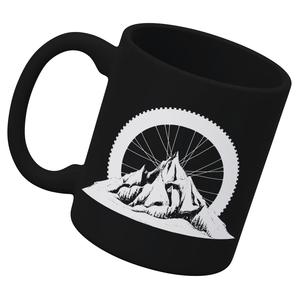 Mountain Tires White Coffee Mug