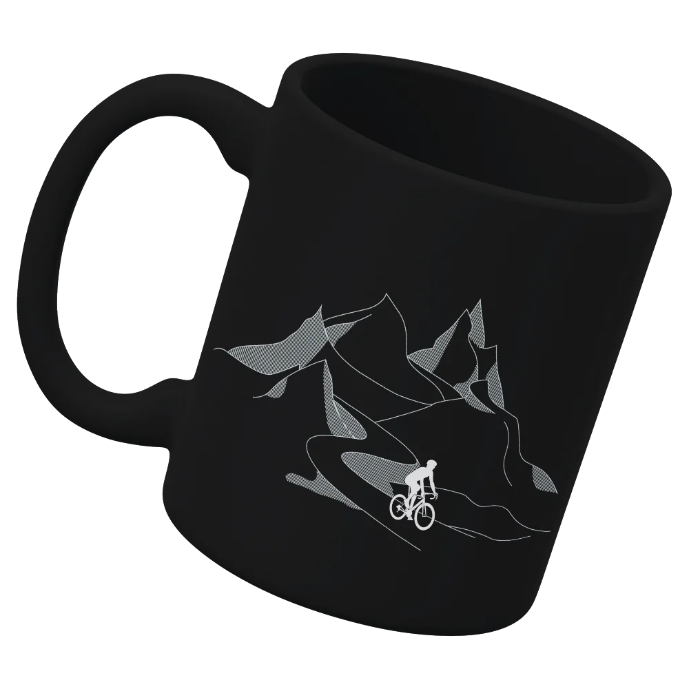 Mountain Cycling White Coffee Mug
