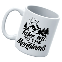 Thumbnail for Hiking Take Me To The Mountains White Coffee Mug