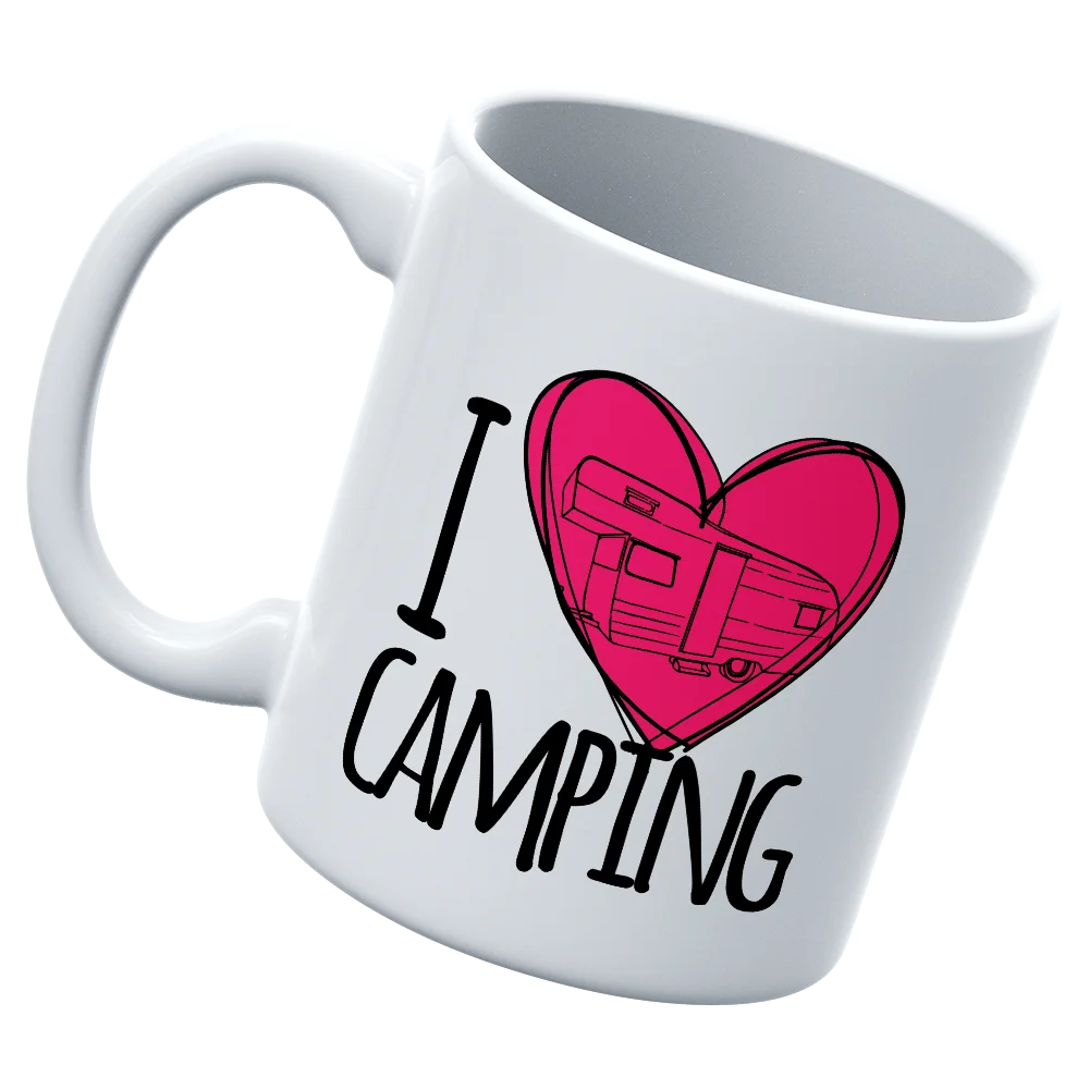 I Love Camping White Coffee Mug
