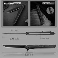 Thumbnail for Folding Pocket Knife for Men with Clip EDC Knives with Tanto Blade