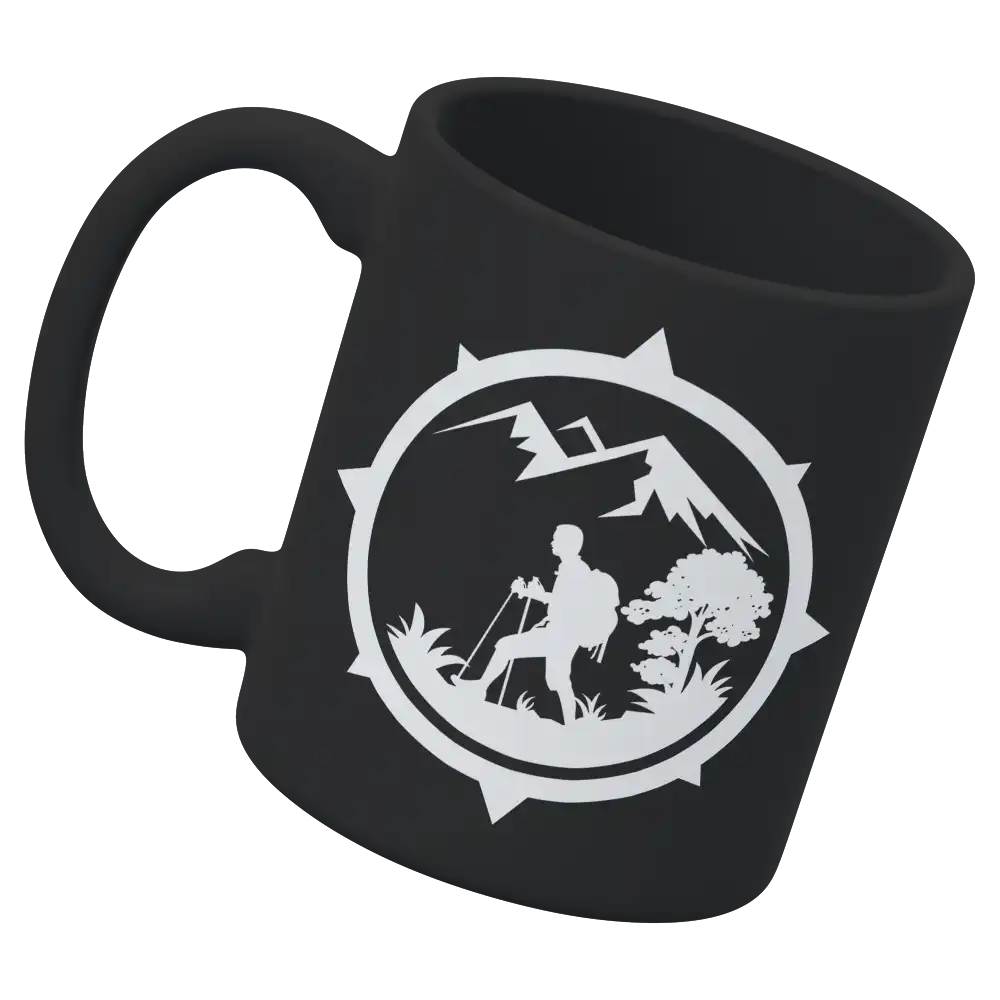 Hiking Mountain Compass 11oz Mug