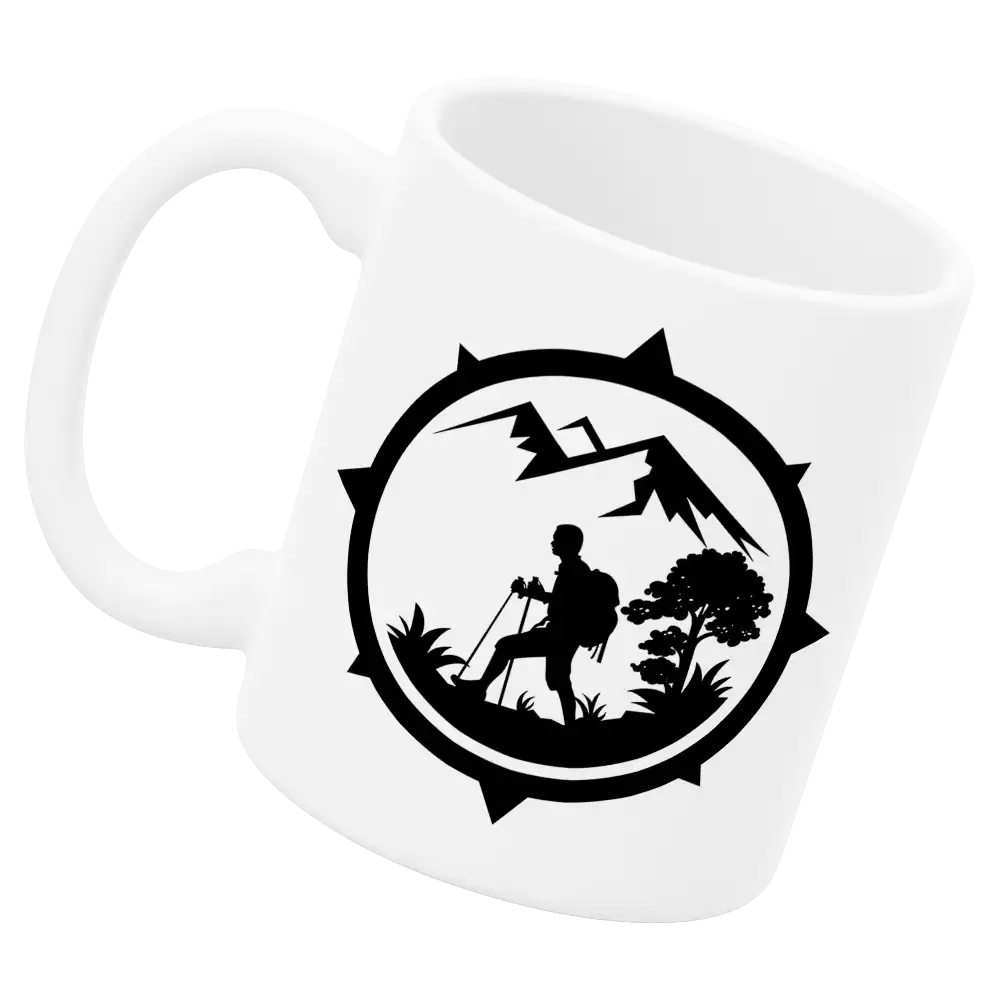 Hiking Mountain Compass 11oz Mug
