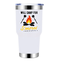 Thumbnail for Will Camp For Smores 30oz Stainless Steel Tumbler