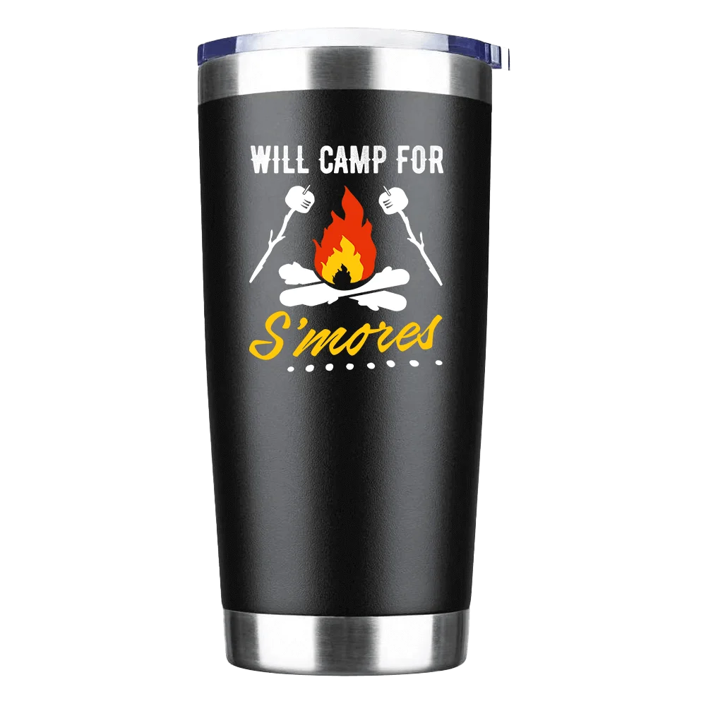 Will Camp For Smores Insulated Vacuum Sealed Tumbler