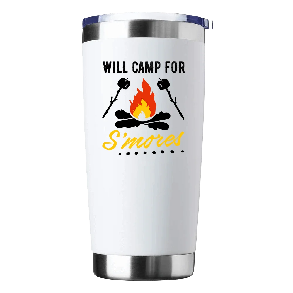 Will Camp For Smores Insulated Vacuum Sealed Tumbler