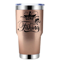 Thumbnail for Gone Fishing 30oz Tumbler Rosegold