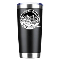 Thumbnail for Never Underestimate An Old Skier 20oz Insulated Vacuum Sealed Tumbler