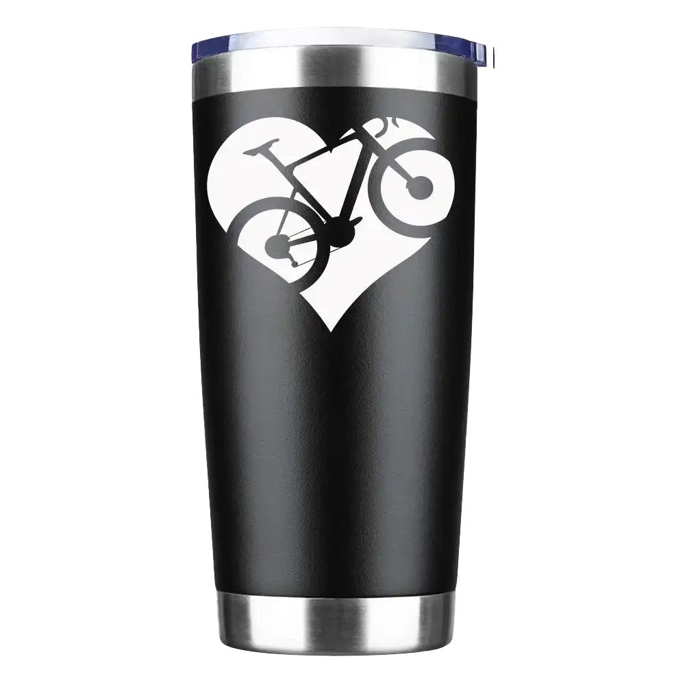 Heart Bike 20oz Tumbler Black