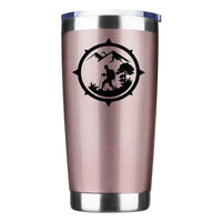 Thumbnail for Hiking Mountain Compass 20oz Tumbler Rosegold