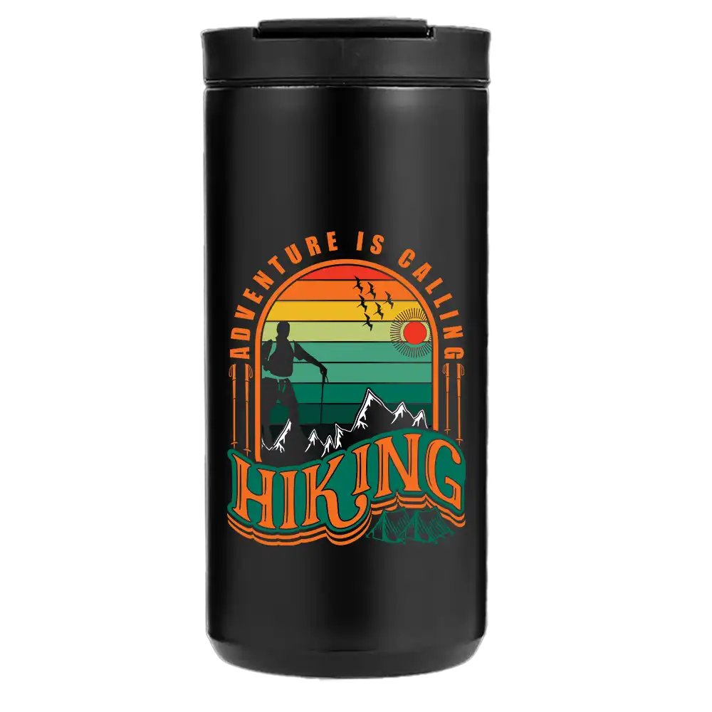 Hiking - Adventure Is Calling 14oz Tumbler Black