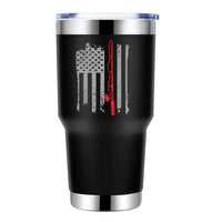 Thumbnail for Fishing Rod American Flag 30oz Tumbler Black