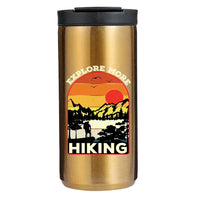 Thumbnail for Hiking - Explore More 14oz Tumbler Gold