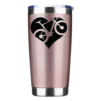 Thumbnail for Heart Bike 20oz Tumbler Rosegold