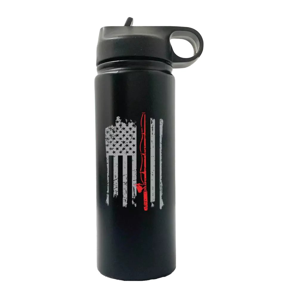 Fishing Rod American Flag 20oz Sport Bottle