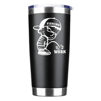 Thumbnail for Fishing And Work 20oz Tumbler Black