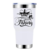 Thumbnail for Gone Fishing 30oz Tumbler White