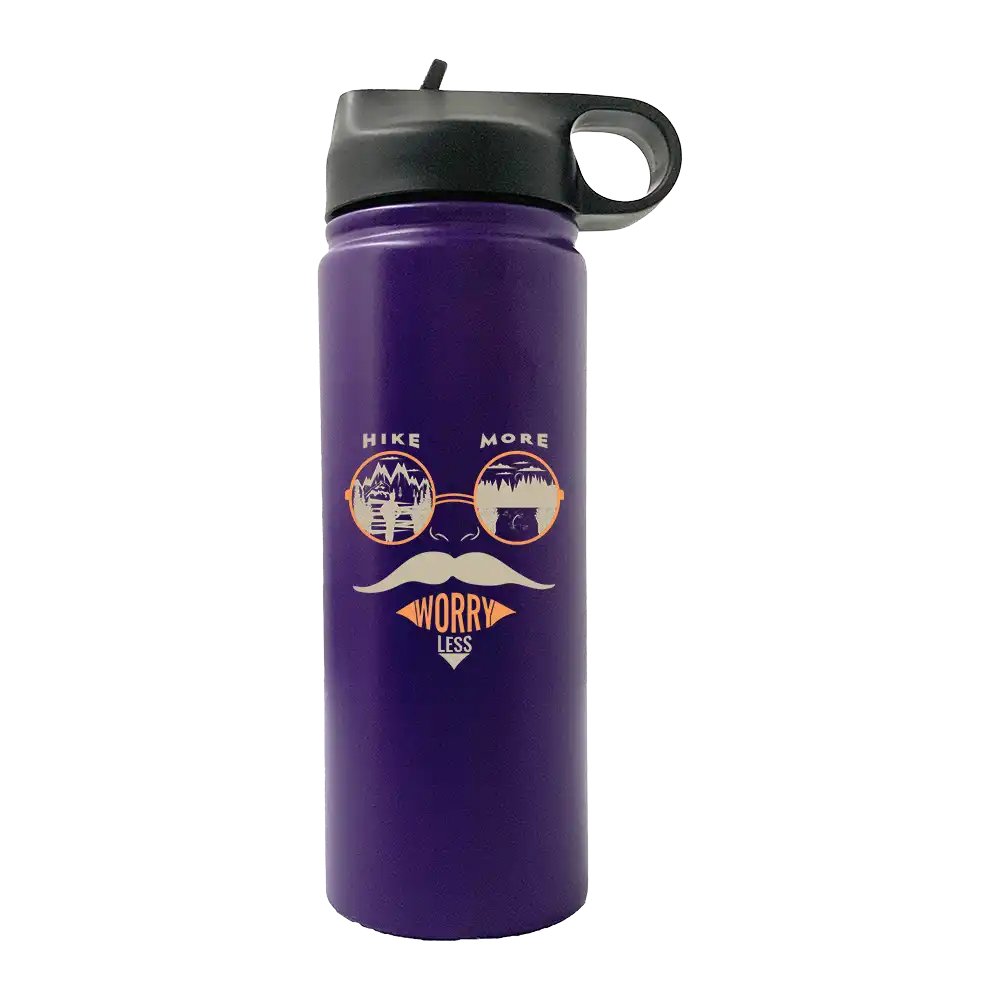 Hike More Worry Less 20oz Sport Bottle