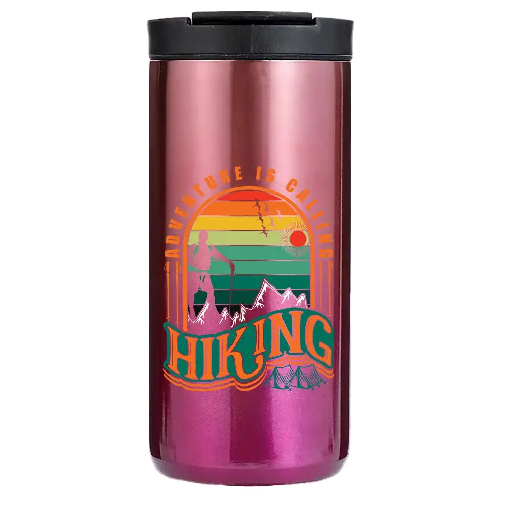 Hiking - Adventure Is Calling 14oz Tumbler Purple