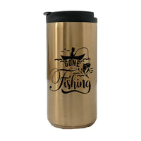 Thumbnail for Gone Fishing 14oz Tumbler Gold