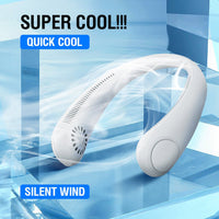 Thumbnail for Portable Hanging Neck Fan Electric Mini Air Cooler 3 Speed Quiet Fan