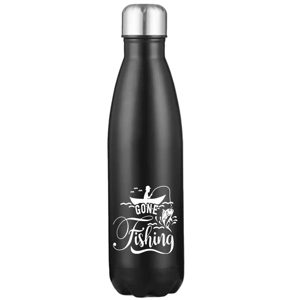Gone Fishing Stainless Steel Water Bottle