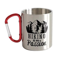Thumbnail for Hiking Is My Passion Stainless Steel Double Wall Carabiner Mug 10oz