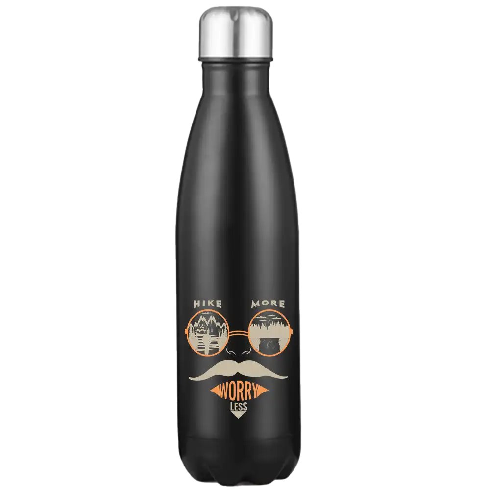 Hike More Worry Less Stainless Steel Water Bottle