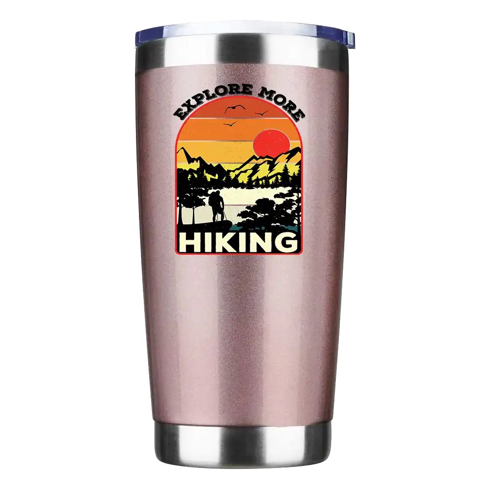 Explore More Hiking 20oz Tumbler Rosegold