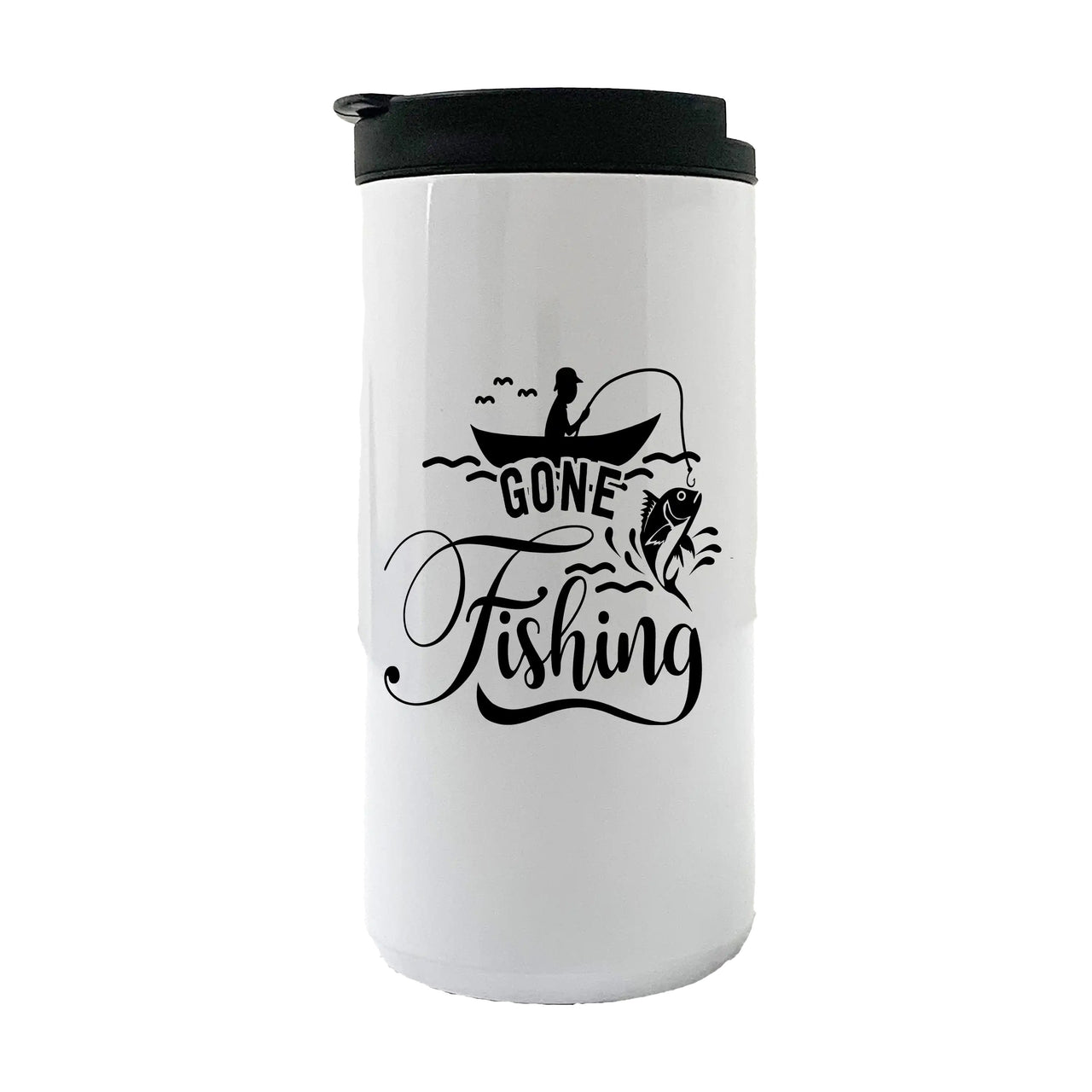 Gone Fishing 14oz Tumbler White