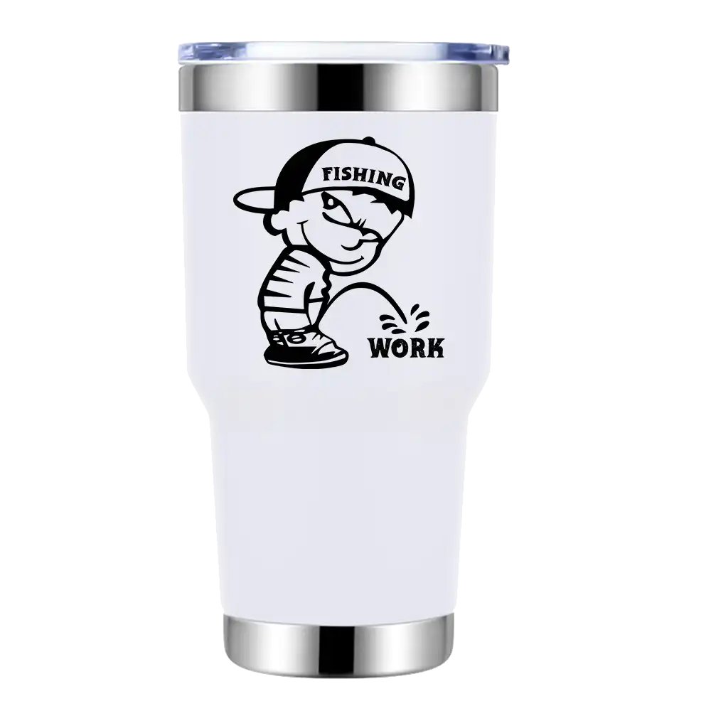 Fishing And Work 30oz Tumbler White