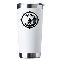 Thumbnail for Hiking Mountain Compass 20oz Tumbler White
