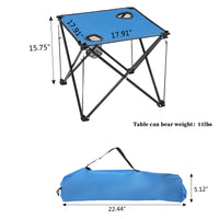 Thumbnail for Oxford Cloth Steel Square Outdoor Travelling Folding Table