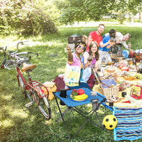 Thumbnail for Oxford Cloth Steel Square Outdoor Travelling Folding Table