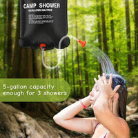 Thumbnail for 20L Camping Shower Portable Compact Solar Sun Heating Bath Bag Outdoor Travel