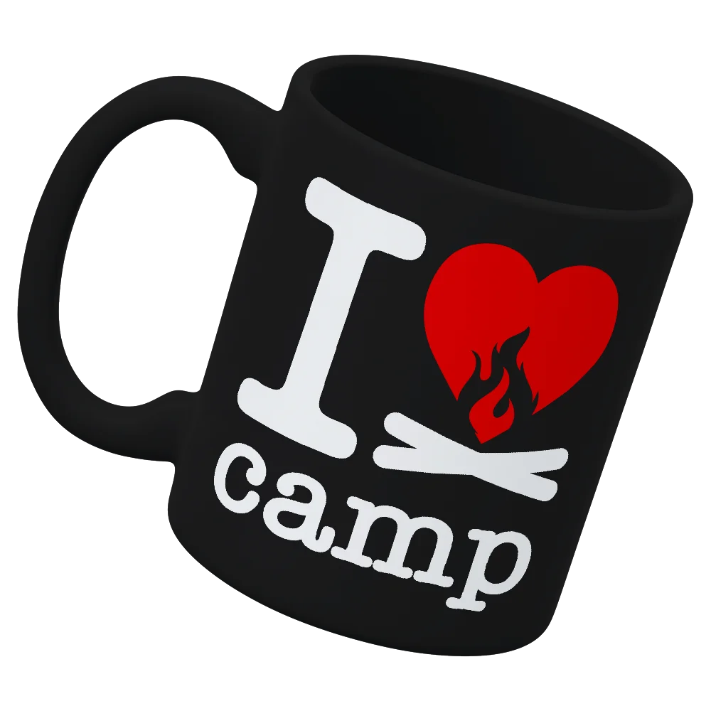I Love Camp White Coffee Mug
