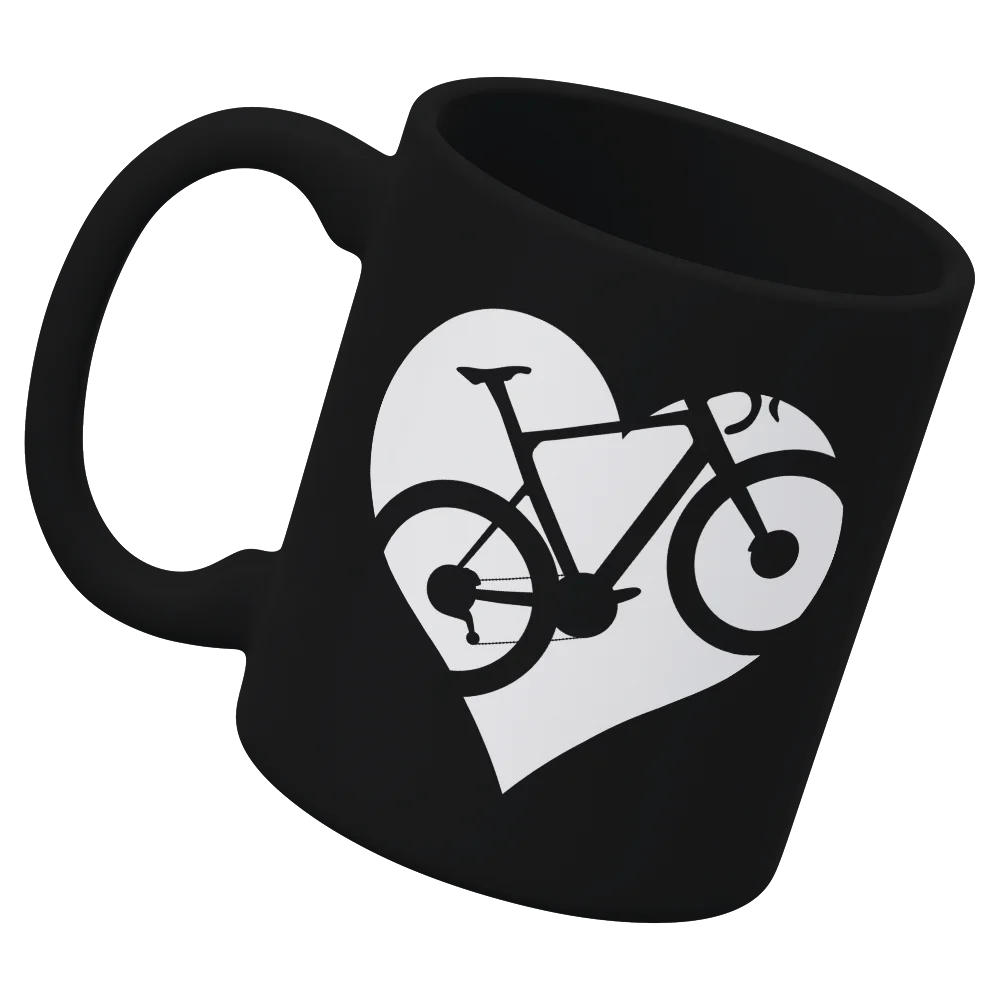 Heart Bike White Coffee Mug