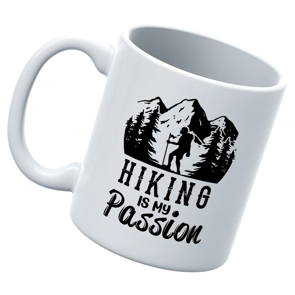 Hiking Is My Passion White Coffee Mug