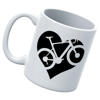 Thumbnail for Heart Bike White Coffee Mug