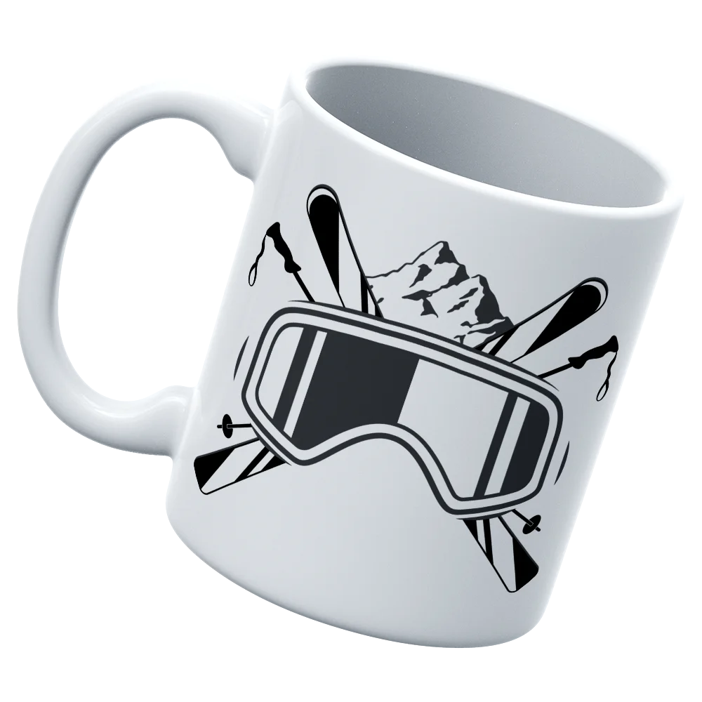 Ski Goggles White Coffee Mug