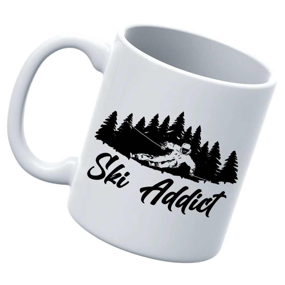 Ski Addict White Coffee Mug