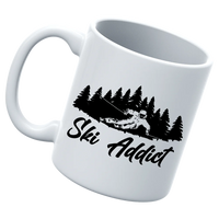 Thumbnail for Ski Addict White Coffee Mug