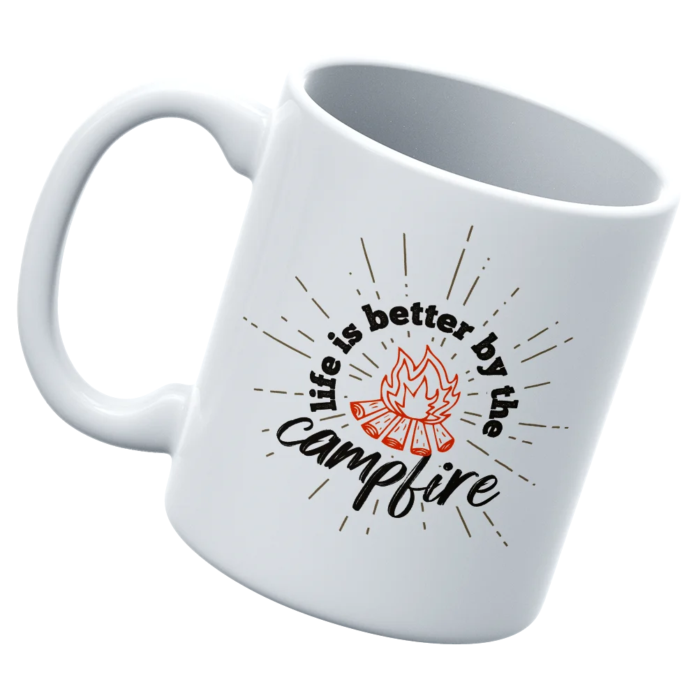 Life Is Better Campfire White Coffee Mug