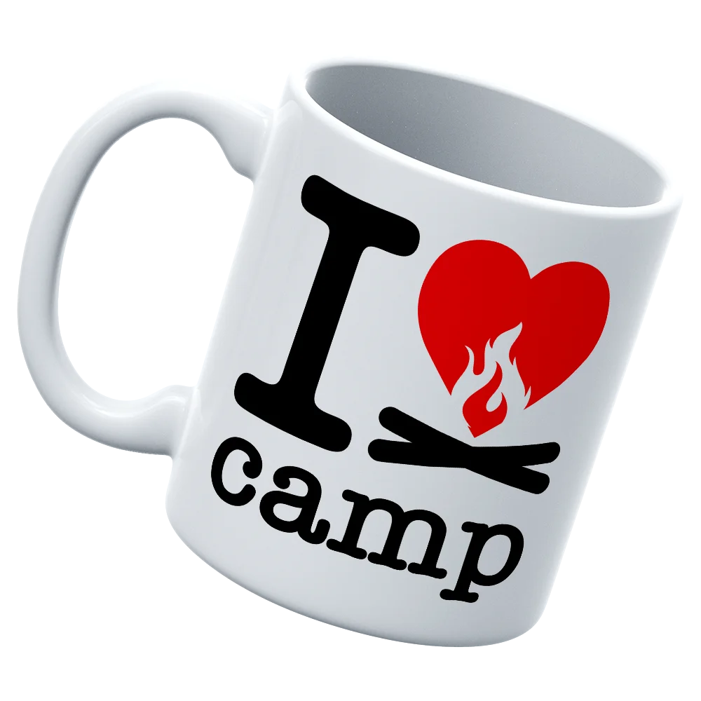 I Love Camp White Coffee Mug