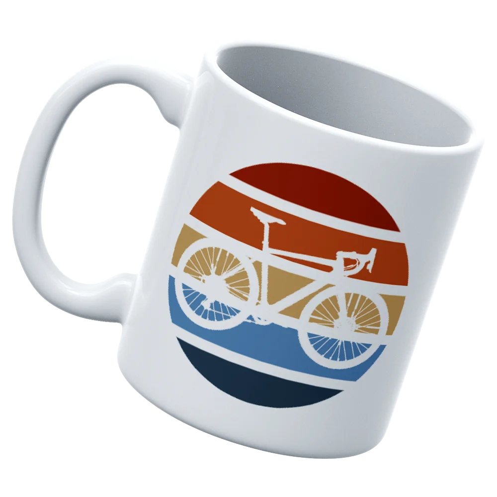 Modern Vintage Bicycle White Coffee Mug