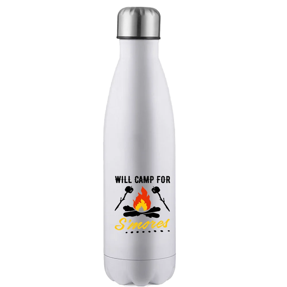 Will Camp For Smores 17oz Water Bottle