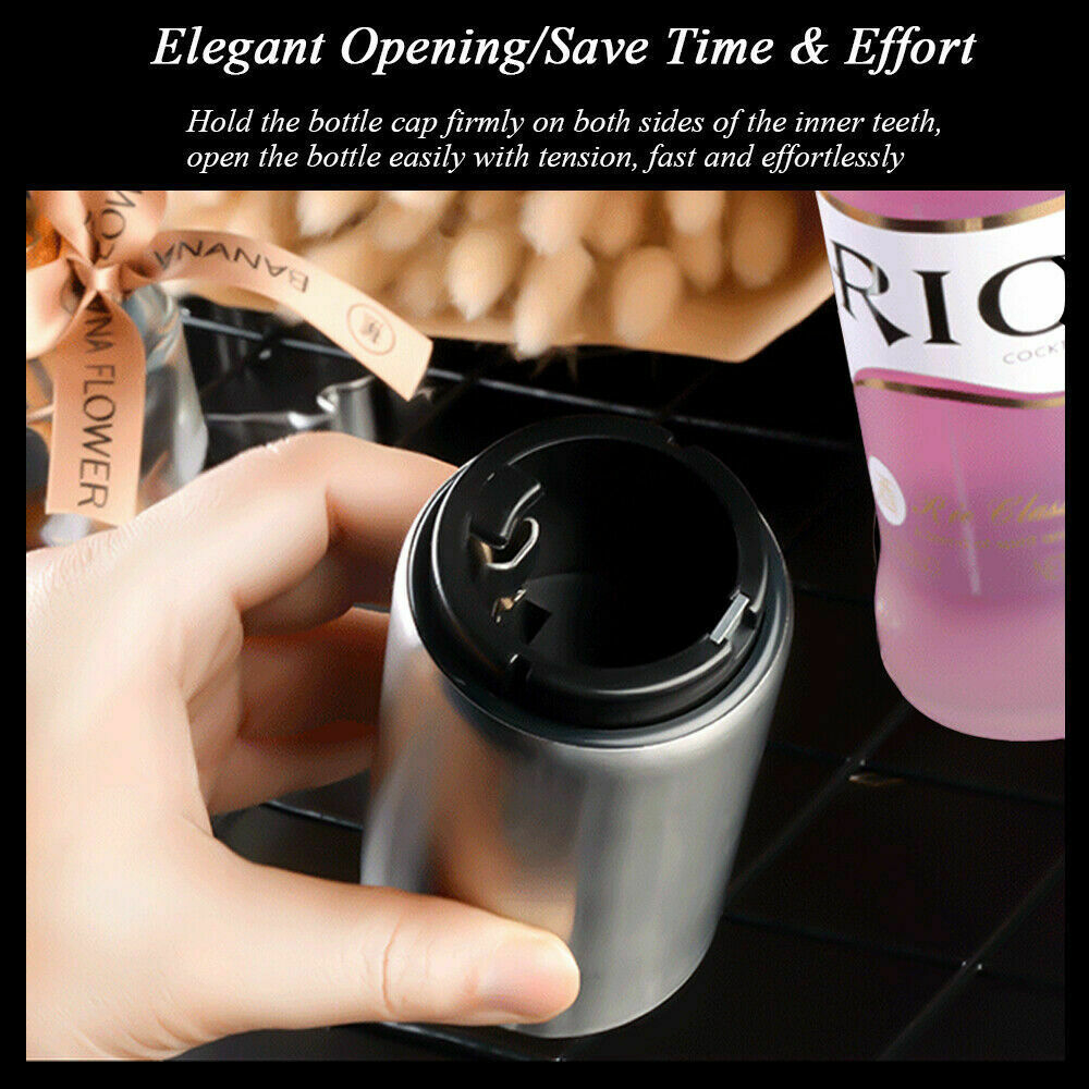 Automatic Stainless Steel Bottle Opener – Portable, Magnetic, and Easy to Use