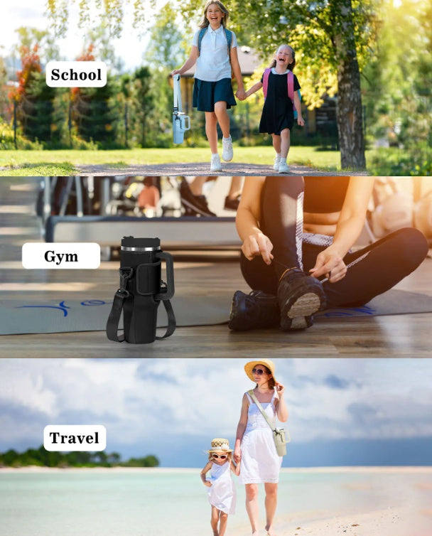 Modern Water Bottle Holder Compatible With 40oz Tumbler With Handle For Outdoor Travelling And Hiking