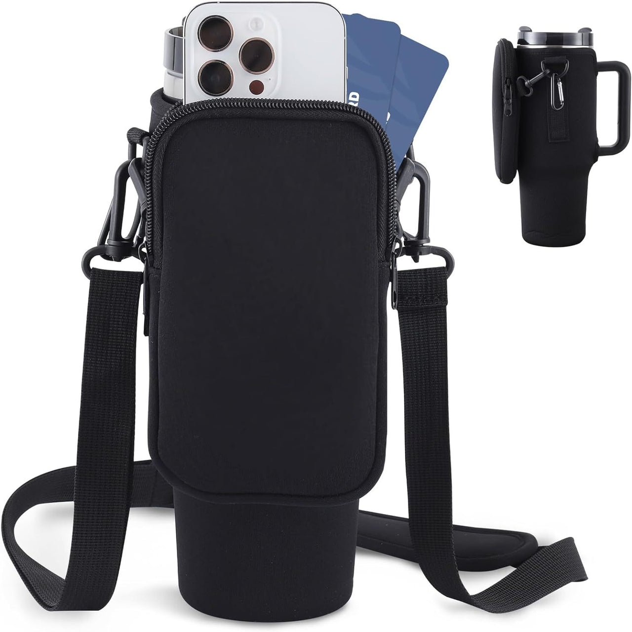 Modern Water Bottle Holder Compatible With 40oz Tumbler With Handle For Outdoor Travelling And Hiking