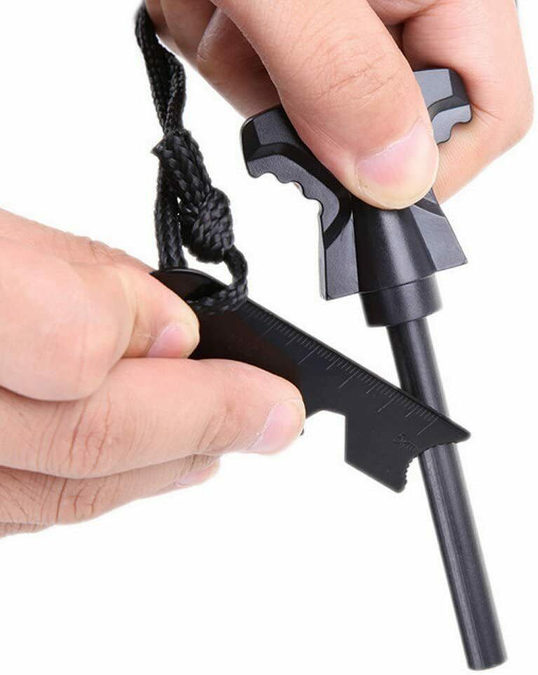 Waterproof Ferro Rod Fire Starter with Flint Steel Striker for Camping and Survival